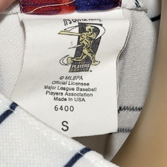 Vintage Derek Jeter #2 Majestic Jersey - Yankees Home Pin Stripes Sewn Size S - Picture 11 of 12